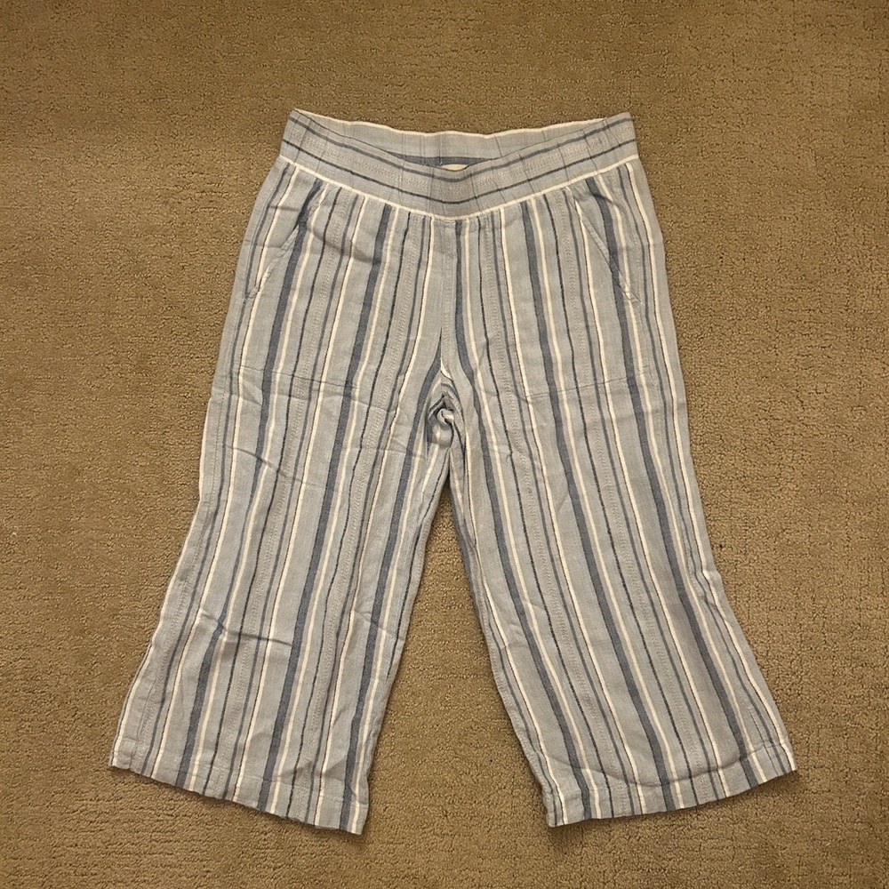 Cloth & Stone Kids Striped Blue and Cream Pants
